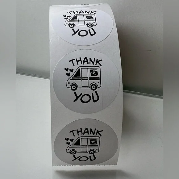 100 Thank You USPS Sticker, Thank You Sticker, Postal Mailbox Sticker - Picture 11 of 15